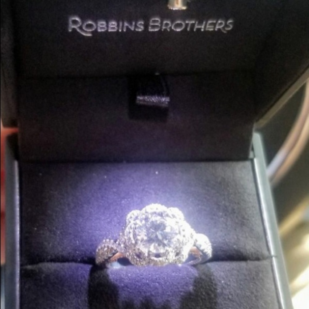 Verragio 18K White and Rose Gold Engagement Ring
